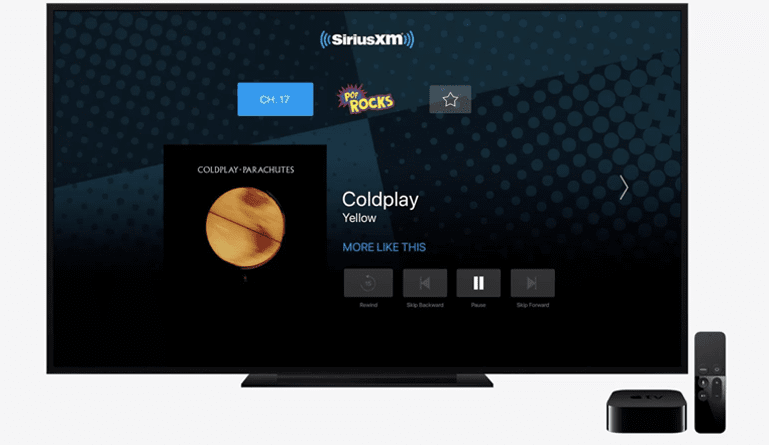 SiriusXM Streaming Is Now on Apple TV