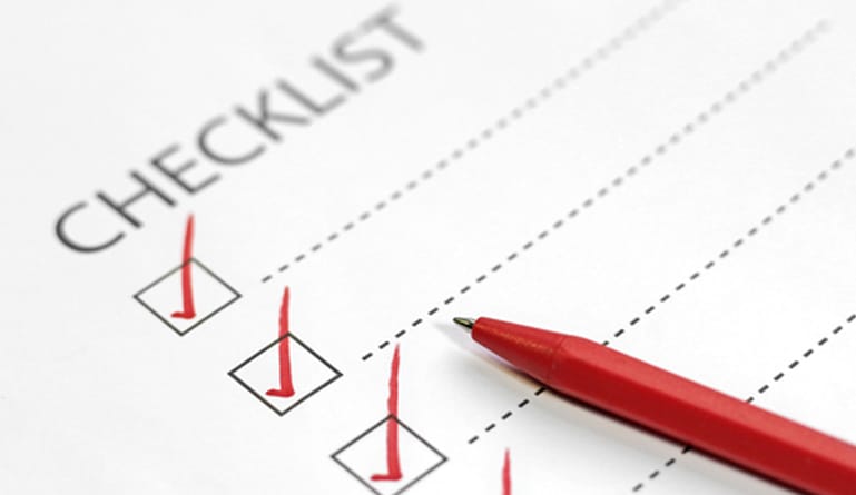 Standard Operating Procedure Checklist for Quality Management