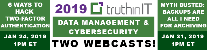 Truth in IT Webinars on Data Management and Cybersecurity